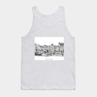 Amsterdam City Netherlands Travel Art Tank Top